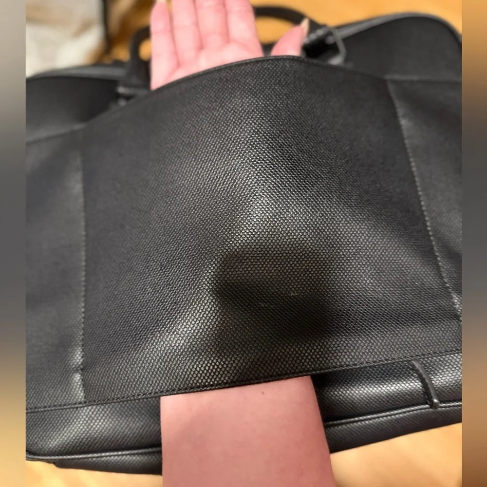 Ted Baker Men’s Black Faux Leather Document Bag / Briefcase